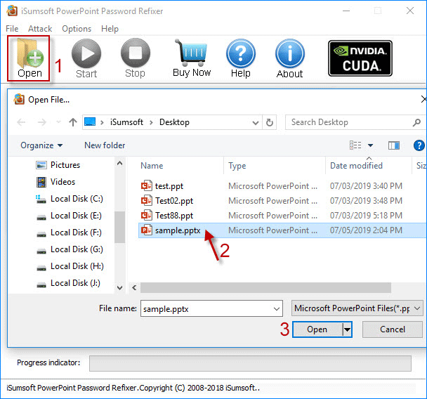 add password protected PowerPoint file