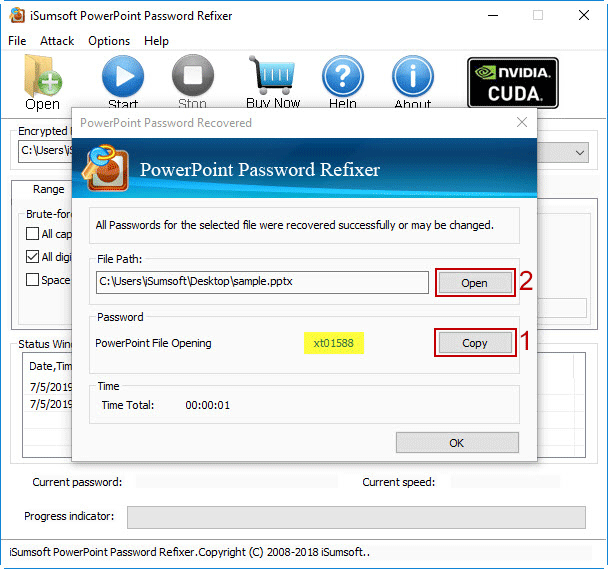 password recovered