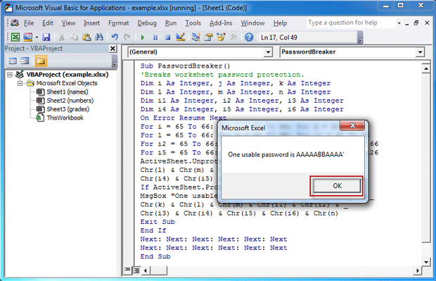 excel vba protect worksheet without password