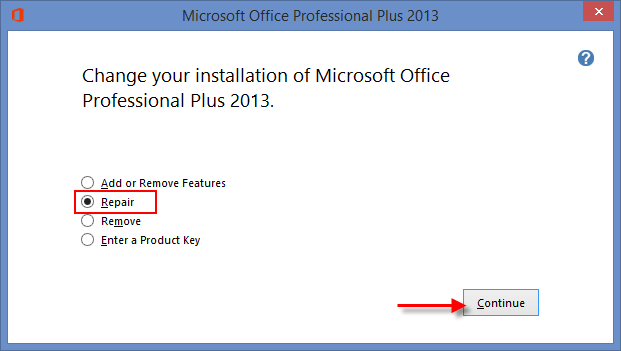 Repair Microsoft Office Program