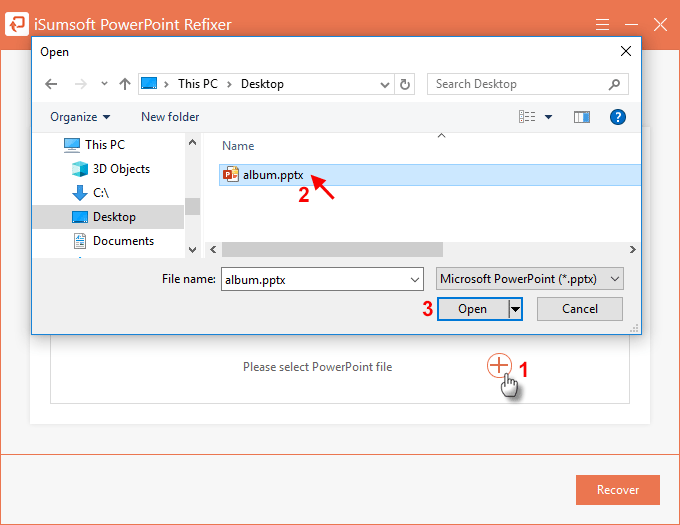 add powerpoint .pptx file