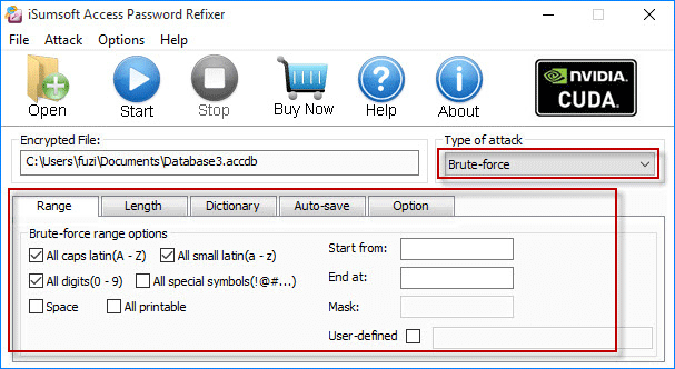 Configure attack settings