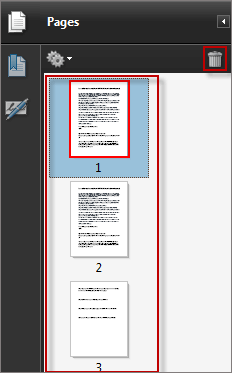 delete pages