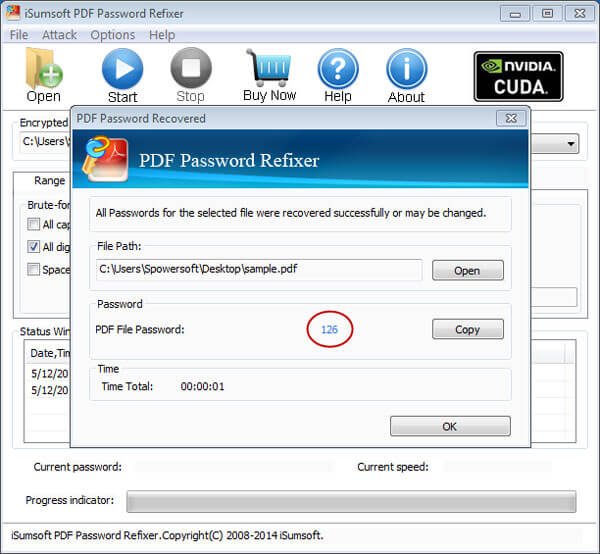 Recover PDF password