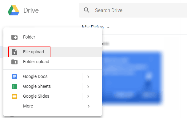 Upload PDF to Google Drive