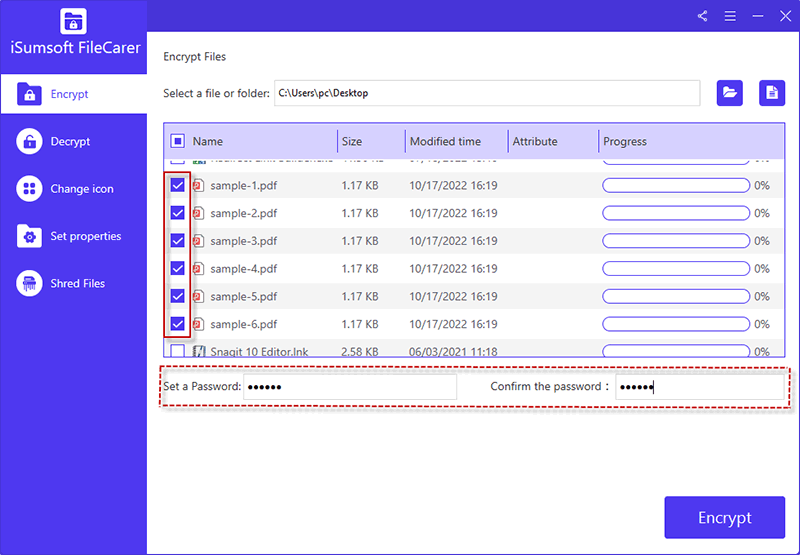 how to password protect a pdf file with iSumsoft FileCarer