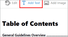create a table of contents