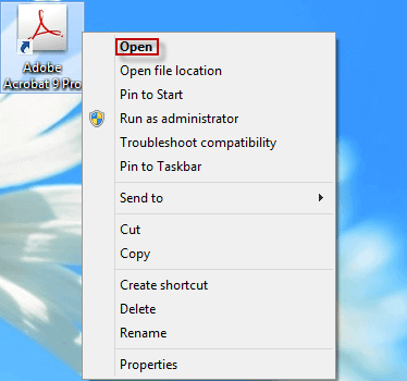 launch adobe acrobat