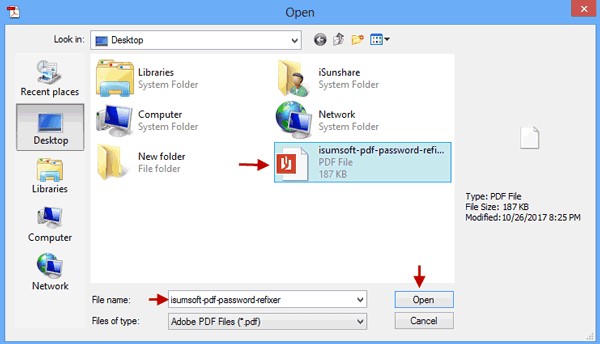 open pdf file