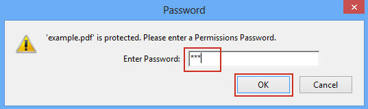 enter permissions password