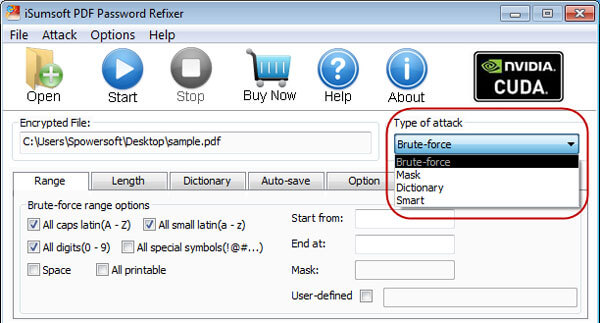 select password attack type