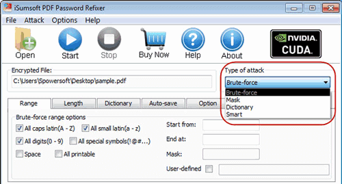 select password attack type