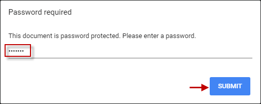 enter password and submit