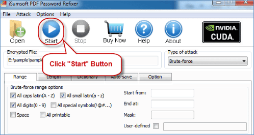 click start button