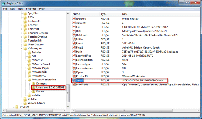 find windows product key in registry windows 7