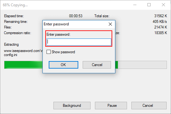 unlock password protected RAR file