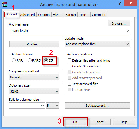 Compress the folder to ZIP file