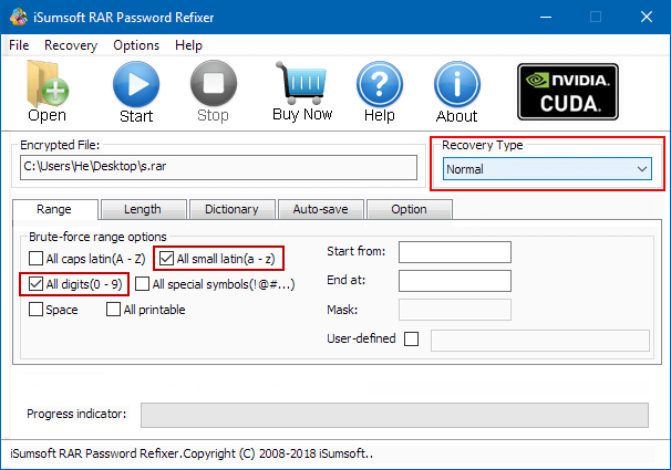 Select appropriate password recovery mode