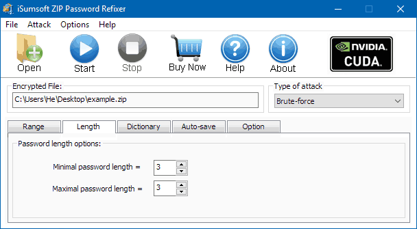 Define the length of password