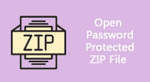 Open password protected zip without password