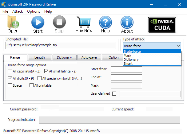 Select Password Recovery Type