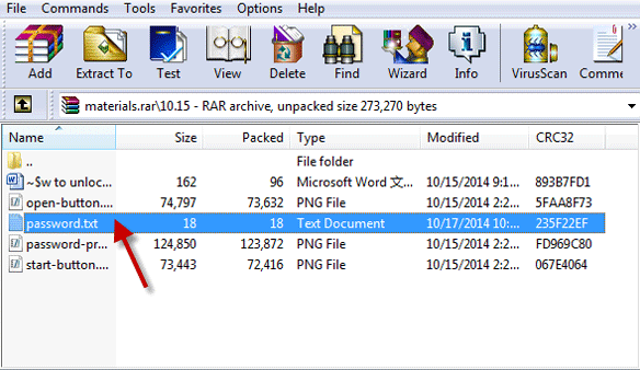 crack password protected rar