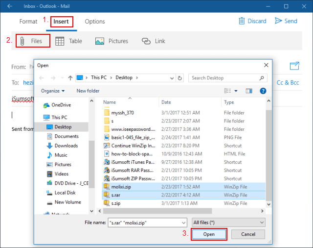 How do you open a rar file in windows 10 Send And Share Zip Rar Files Via Gmail Windows 10 Mail App