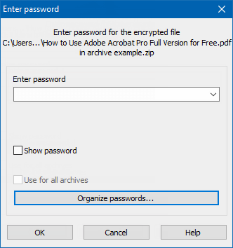 Enter password for encryptedfile