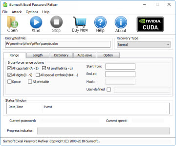 excel password refixer screenshot