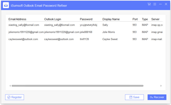 outlook email password refixer screenshot