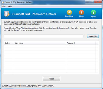 sql password refixer screenshot