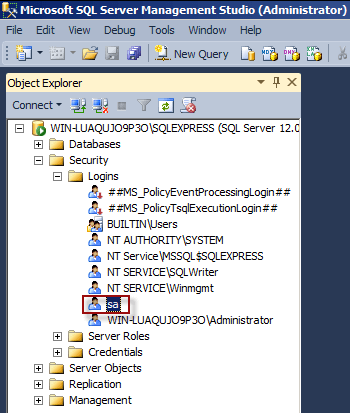 How to SA Password in SQL Server 2014