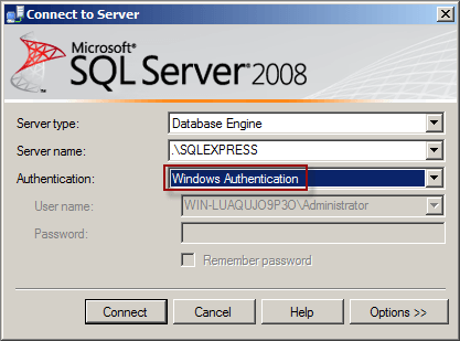 sql management studio 2008 r2 sa password