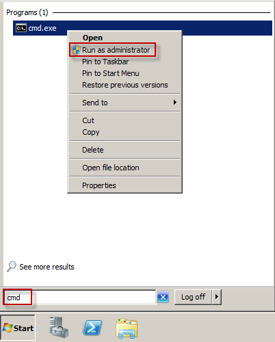 Open Command Prompt as administrator