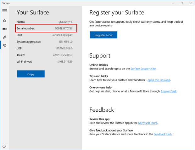 Microsoft Surface Serial Number Lookup