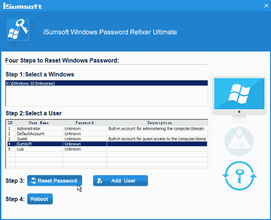 Reset Surface password