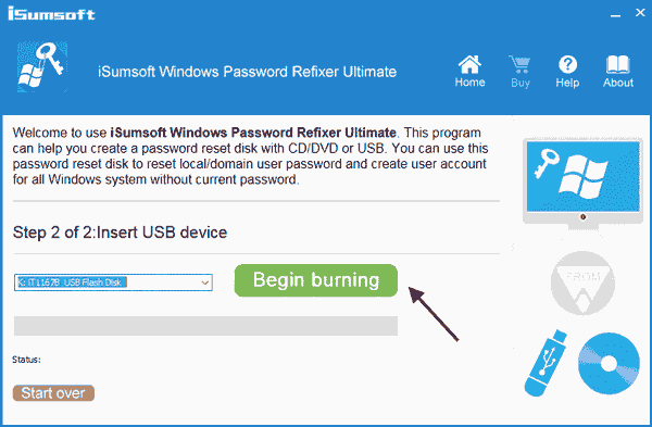 Create password reset disk