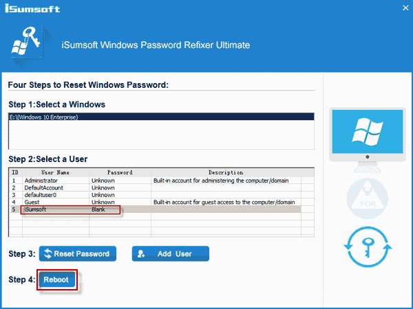 Reboot Windows