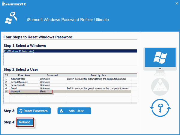 Reboot Windows