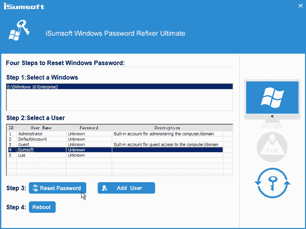 Reset Surface password