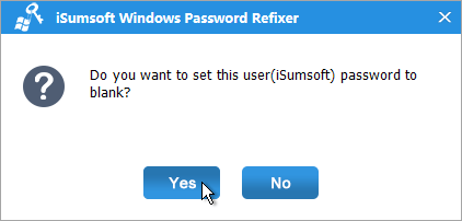 Set password to blank