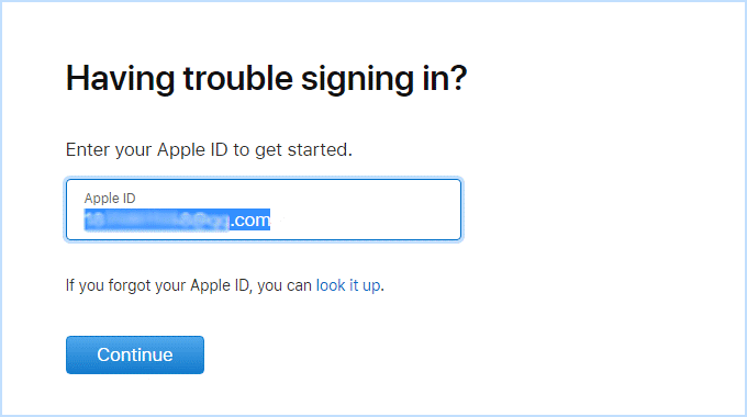 Enter your Apple ID