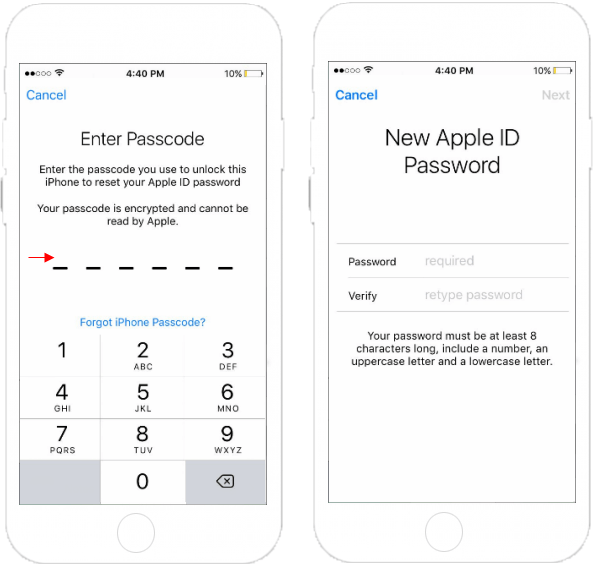 Reset new password