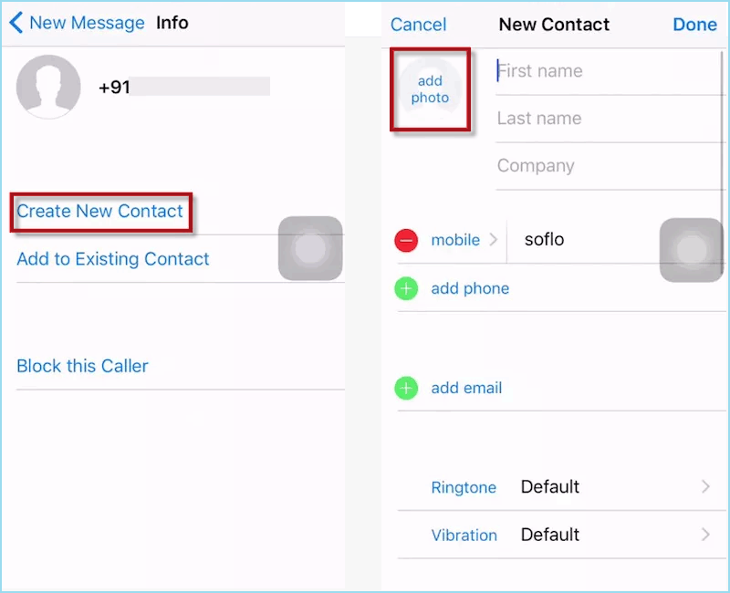 add photo for new contact to open gellery
