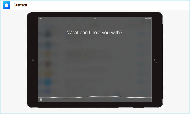 press home button to activate iPad