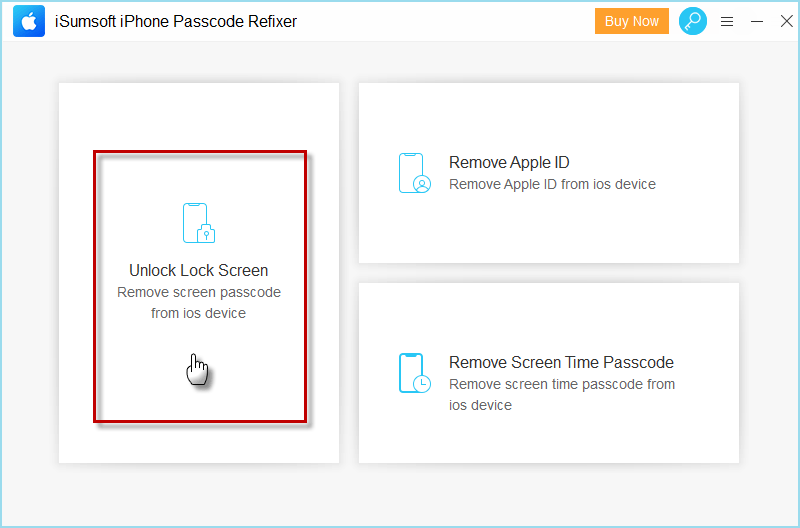 choose Unlock Lock Screen option