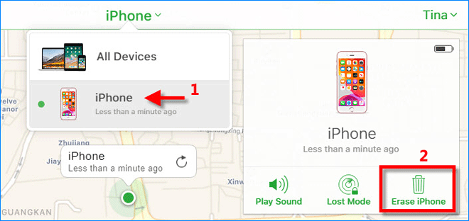 erase iPhone