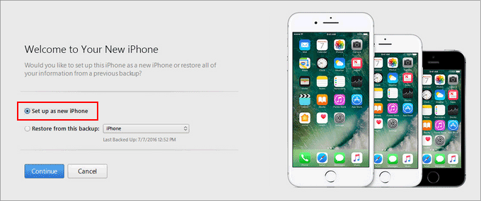 Set as new device