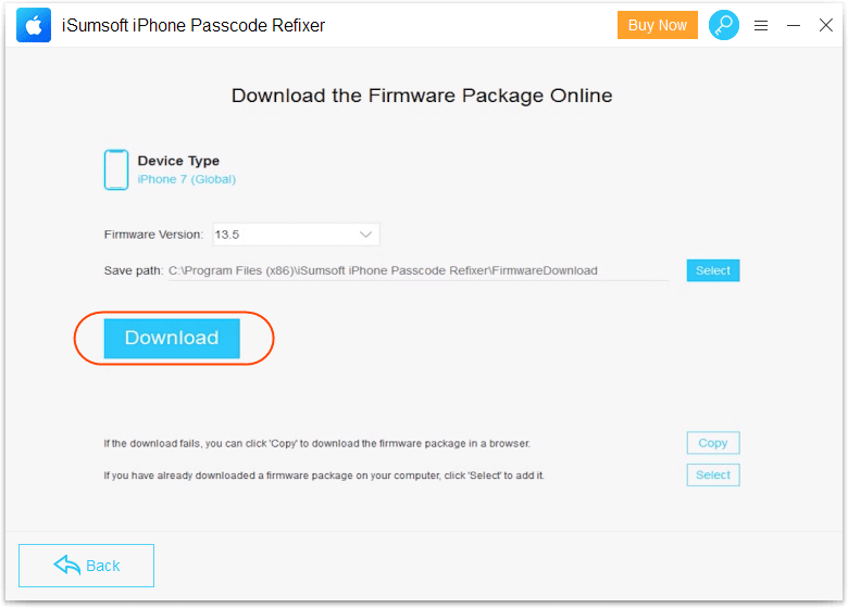 Download the firmware package
