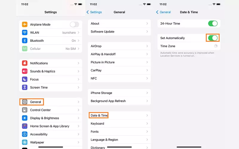 set data automatically